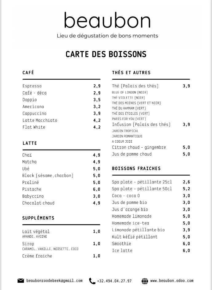 coffee shop guinguette Woluwé saint Lambert